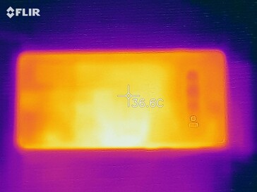 Samsung Galaxy S10 - Relevé thermique à l'arrière de l'appareil en cas de sollicitations.