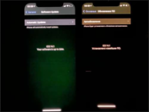 Une unité de 12 avec une teinte verte (à gauche) à côté d'un iPhone non touché. (Source : Apple Communities)
