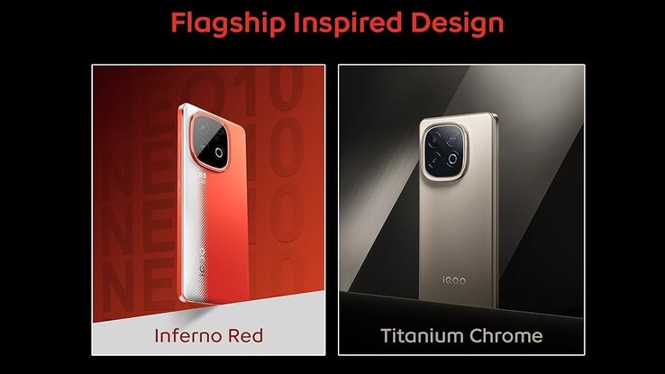 L'iQoo Neo 10 est disponible en 2 couleurs au choix. (Source : iQoo via Amazon)
