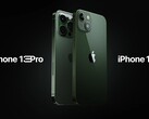 La série d'iPhone 13 sera bientôt disponible en deux options de couleur verte. (Image source : Apple)