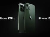 La série d'iPhone 13 sera bientôt disponible en deux options de couleur verte. (Image source : Apple)