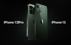 La série d&#039;iPhone 13 sera bientôt disponible en deux options de couleur verte. (Image source : Apple)