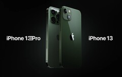 La série d'iPhone 13 sera bientôt disponible en deux options de couleur verte. (Image source : Apple)