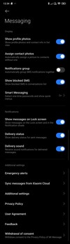 Paramètres de messagerie