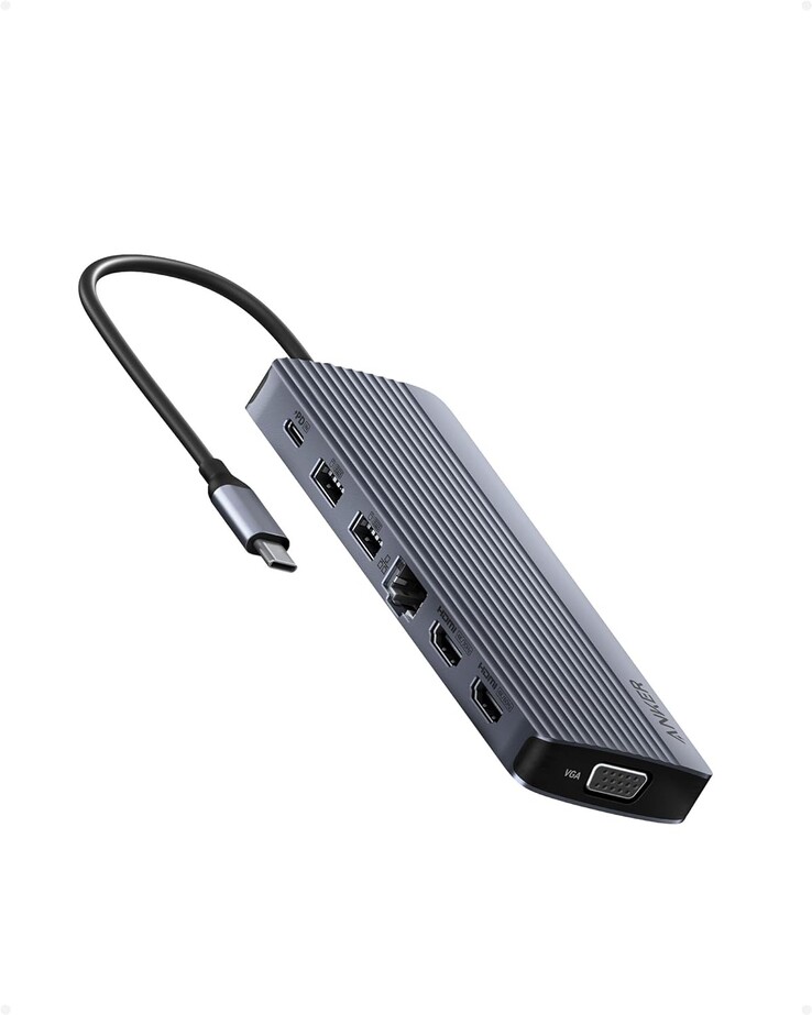 Le concentrateur USB-C à triple affichage d'Anker (14-en-1). (Source de l'image : Anker)