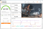 3DMark Fire Strike (fonctionnement sur secteur, mode maintenance)