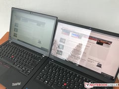 Le T480s (à gauche) avec le X1 Carbon 2018 HDR (à droite) - Ciel nuageux.