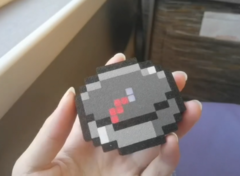 La boussole DIY imprimée en 3D pour Minecraft (photo). (Source de l&#039;image : u/Intelligent-Cause751 via r/minecraft)