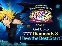 Les sept péchés capitaux : Grand Cross 7e anniversaire Perfect 7 update key art.