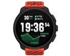 La smartwatch Suunto Race 2, de couleur orange corail, est dotée d'un écran OLED de 1,5 pouce qui affiche les statistiques de course et l'heure. (Source de l'image : Suunto)