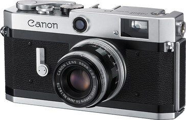 Le Canon P est un joli appareil photo à télémètre au design plutôt minimaliste. (Source de l'image : The Canon Camera Museum)