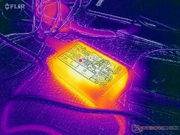L'adaptateur CA n'atteint que 29°C en cas d'utilisation intensive