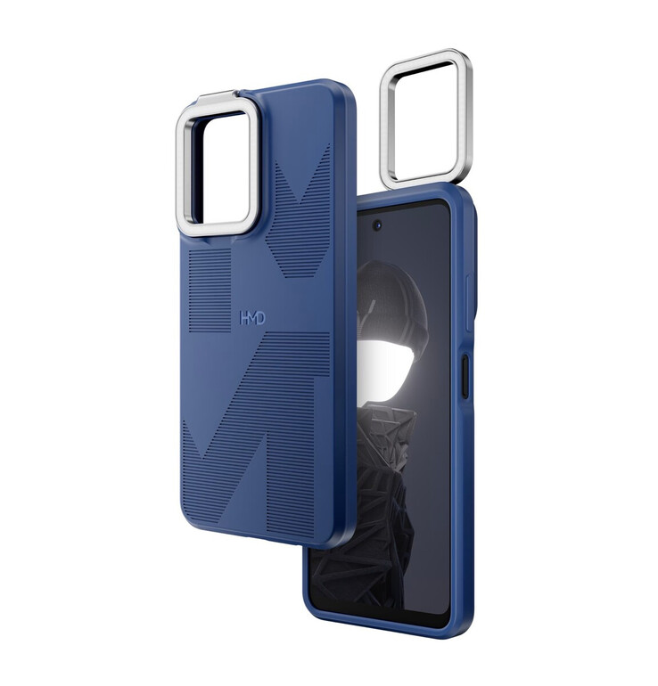 Le "Flashy Outfit" de HMD ajoute un anneau lumineux LED intégré dans un clip pliable. (Source de l'image : HMD Global)