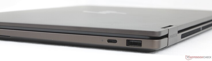À droite : USB-C 3.2 Gen. 2 (40 Gbps) avec DisplayPort 2.1 + Power Delivery 3.1, USB-A (10 Gbps)