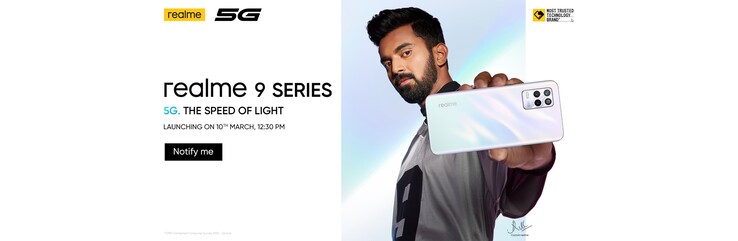 Realme amplifie le battage publicitaire de pré-lancement pour les 9 5G et 5G SE. (Source : Realme IN)