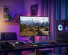 Le moniteur de jeu Alienware AW2726DM 27 pouces OLED présenté sur un bureau