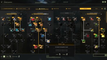 Une image représentant un arbre de compétences dans Icarus.