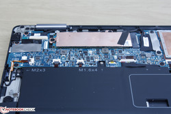 SSD M.2 2280 sous un petit dissipateur de chaleur en cuivre.