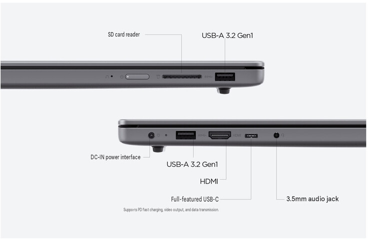 Configuration des ports de l'ordinateur portable (traduction automatique)