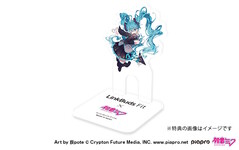 Un support spécialement illustré accueille les écouteurs Sony Hatsune Miku Linkbuds Fit. (Source de l'image : Sony)