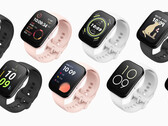 L'Amazfit Bip 5 dans ses trois couleurs de lancement. (Source de l'image : Amazfit)