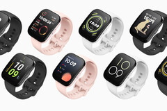 L'Amazfit Bip 5 dans ses trois couleurs de lancement. (Source de l'image : Amazfit)