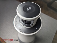 Vue du dessus - bouton de disposition et microphones