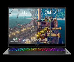 L'Omen Transcend 14 présente un design moderne agrémenté d'un éclairage RGB. (Source de l'image : Windows Report)