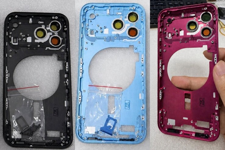 Les panneaux arrière présumés de l'iPhone 18 Pro. Nous ne pouvons pas confirmer si les photos/pièces sont authentiques.