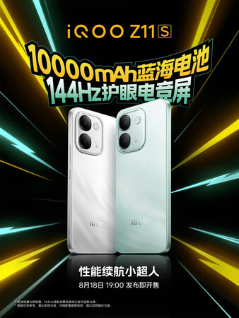 L'iQOO Z11S avec une batterie de 10 000 mAh