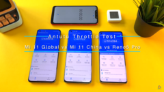 Deux versions du Mi 11 s&#039;affrontent. (Source : YouTube)