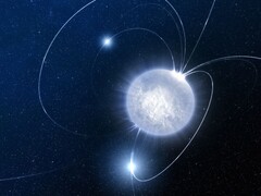 Illustration d'artiste montrant un pulsar.
