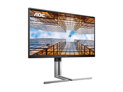 L'AOC U27U3X (en photo) dispose de deux ports HDMI 2.1, d'un port DisplayPort 1.4, d'un port USB-C (90W PD) et d'un port USB 3.2 Gen1. (Source de l'image : AOC)