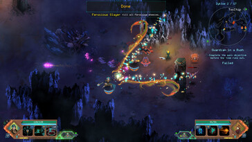 Une image illustrant une bataille dans Children of Morta.