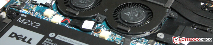 Refroidissement avec deux ventilateurs pour l'Intel Core i5-8265U (Whiskey Lake quadricoeur) du XPS 13 9380.