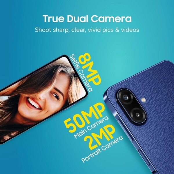 Le Samsung Galaxy F70e est doté de deux caméras à l'arrière.