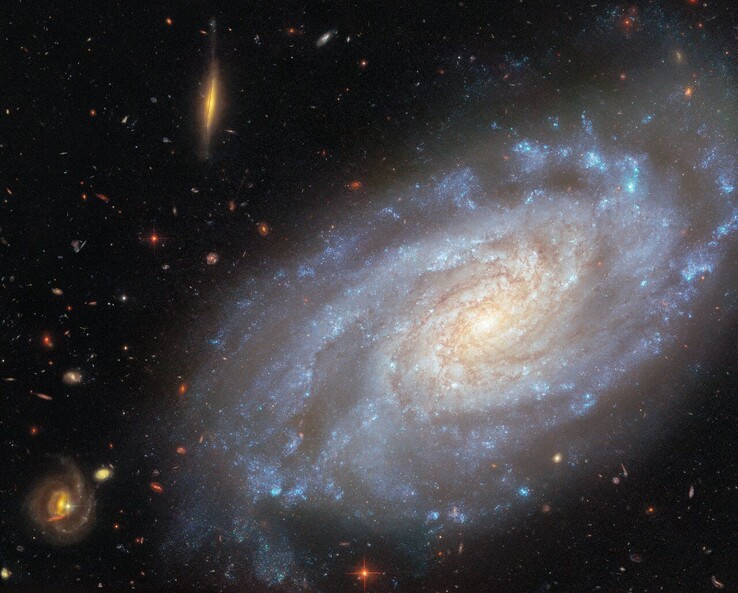 Image de NGC 3370 capturée par Hubble (Source de l'image : ESA/Hubble, NASA, A. Riess, et K. Noll)