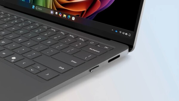 Le Surface Laptop 5G dispose d'un emplacement physique pour carte SIM à côté du port Surface Connect. (Source de l'image : Microsoft)