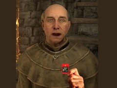Une capture d'écran tirée de l'annonce de la sortie de la version physique sur cartouche de *The Elder Scrolls IV : Oblivion Remastered*