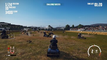 Sur la photo : une capture d'écran du jeu Wreckfest.