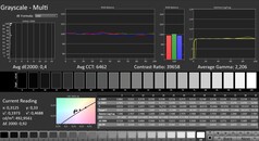 CalMAN : niveaux de gris, calibré