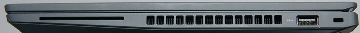 Ports à droite : Lecteur de carte à puce, USB-A (5 Gbit/s), verrou Kensington