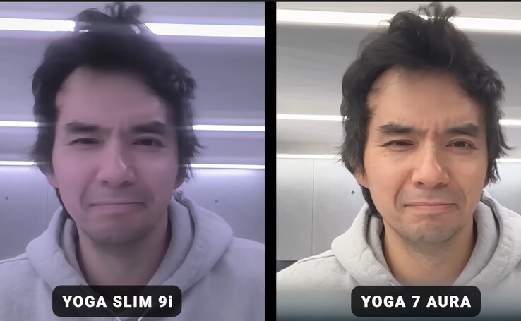 Le Lenovo Yoga Slim 9i souffre d'une qualité d'image vraiment décevante. (Source de l'image : Dave2D)