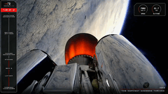Vue du deuxième étage de l&#039;Electron pendant le lancement de QPS-SAR-12 (Image source : Rocket Lab)