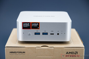 Minisforum AI X1 - Connexions sur le panneau avant