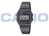 La Casio Vintage A158WETB-1A (photo) est dotée d'un boîtier noir chromé. (Source de l'image : Casio)