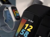 Le Fitbit Charge 5 devrait être proposé avec un choix de couleurs de bracelet noir, bleu et rose. (Image source : Fitbit - édité)