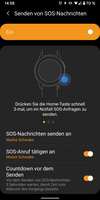 Samsung Galaxy Watch Active2 - Réglages des appels d'urgence.