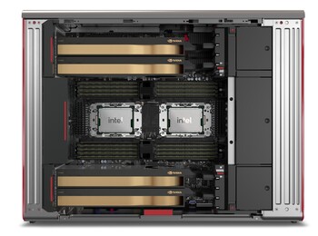 ThinkStation PX de Lenovo - Intérieur. (Source de l'image : Lenovo)