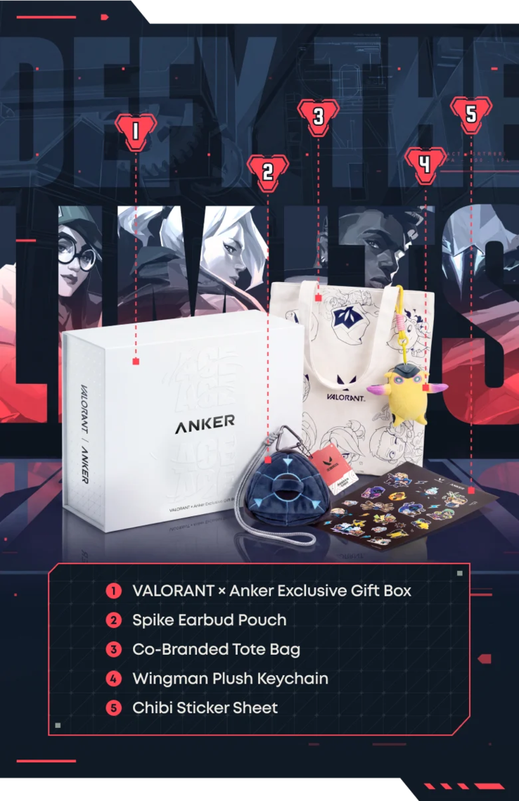 Coffret collector Valorant en édition limitée contenant des goodies sur le thème du jeu